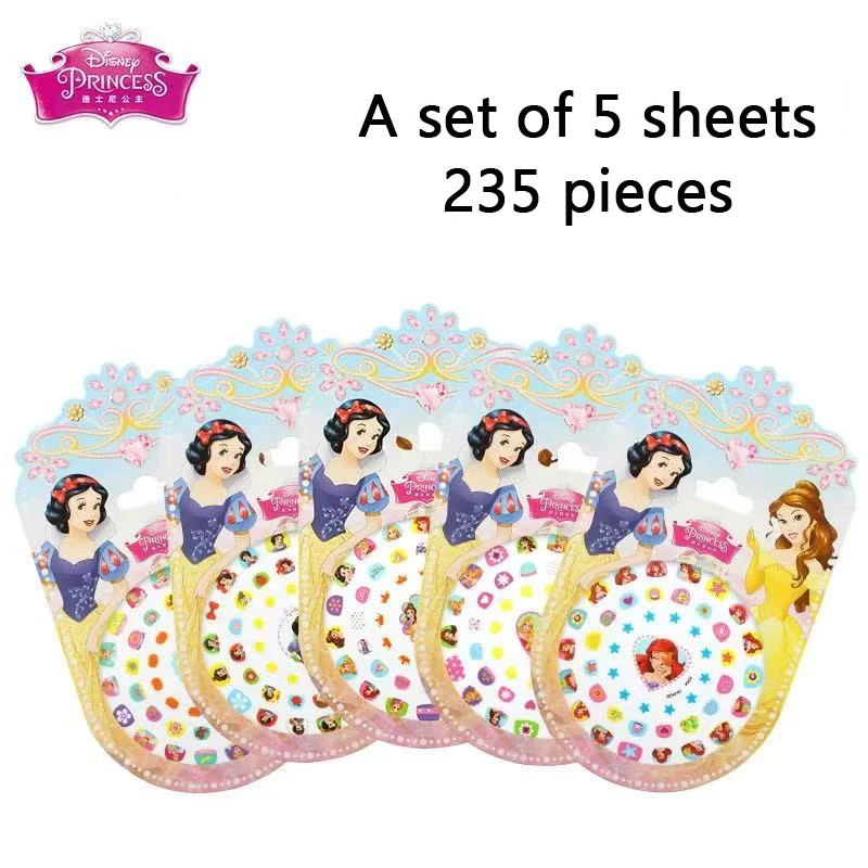 ملصقات أظافر ديزني للأطفال فروزن الأميرة إلسا مينيمي ميكي دمى ملصقات كرتونية ألعاب بنات هدايا عيد الميلاد #3