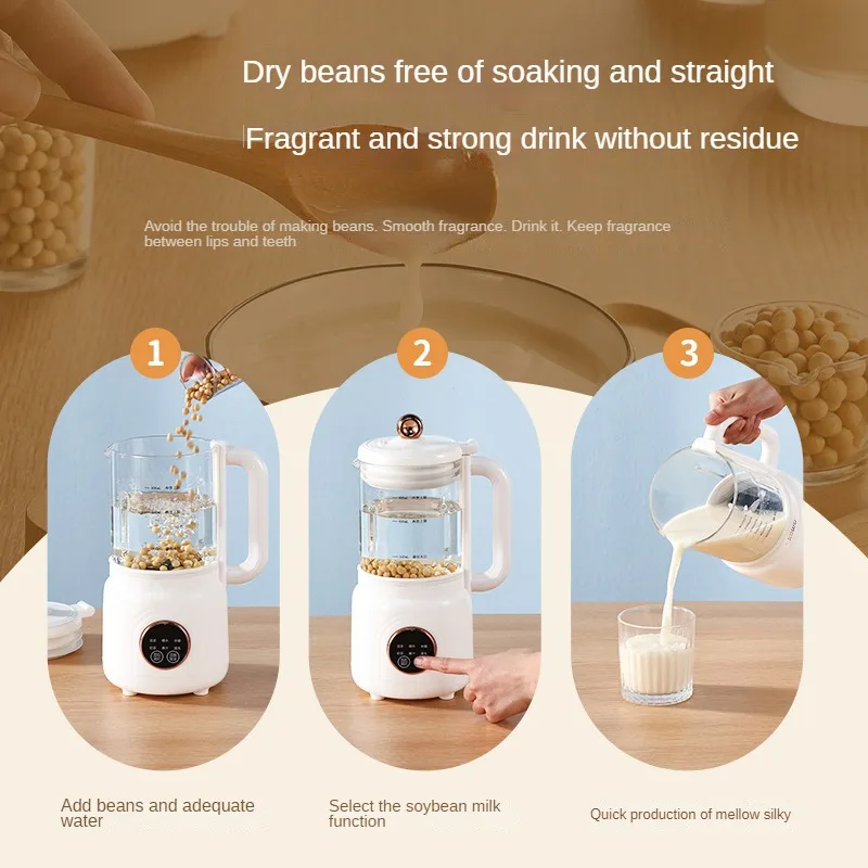 Machine à lait de soja automatique, portable, brise-mur, intelligent, sans filtre, mélangeur d'aliments, cuisson, 220V