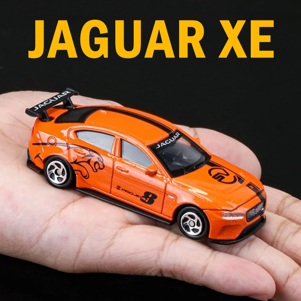 

1:64 Diecast Alloy JAGUAR XE SV Project 8 Miniature Toys Car Model Rubber Tires Four Wheel Suspension Vehices Student Kids Gifts