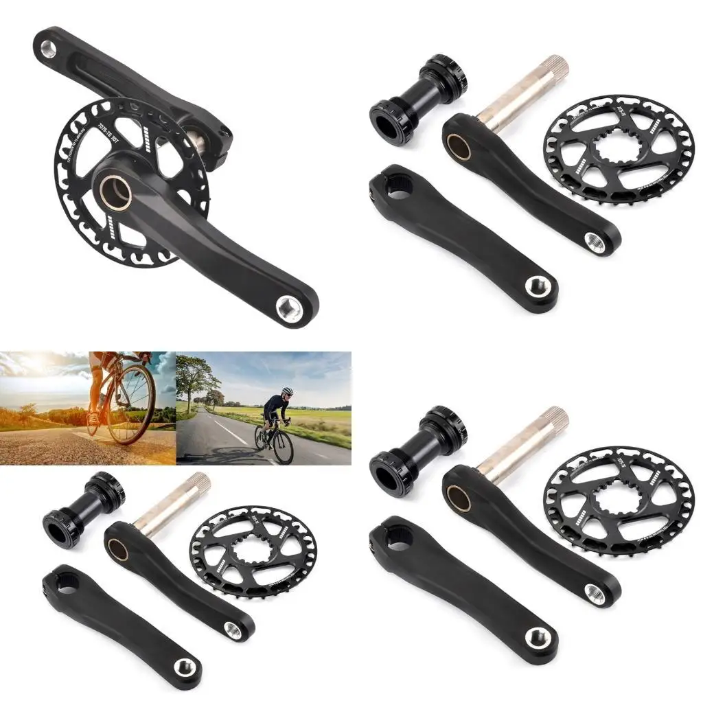 

652F Efficient Power Transfer Crankset Road Bike Crankset Arm Square Tapers for Mountain Bike Enthusiasts and Outdoor