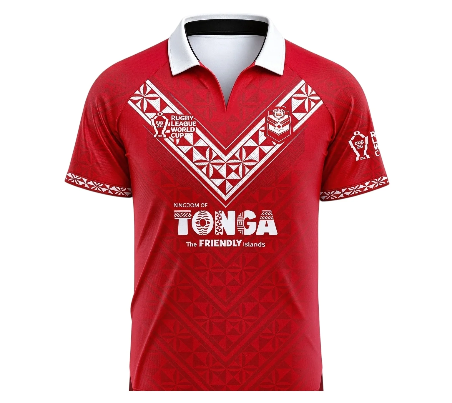 26-27 New Tonga National League Rugby Shirt Home Men's Quick Drying Sports T-shirt