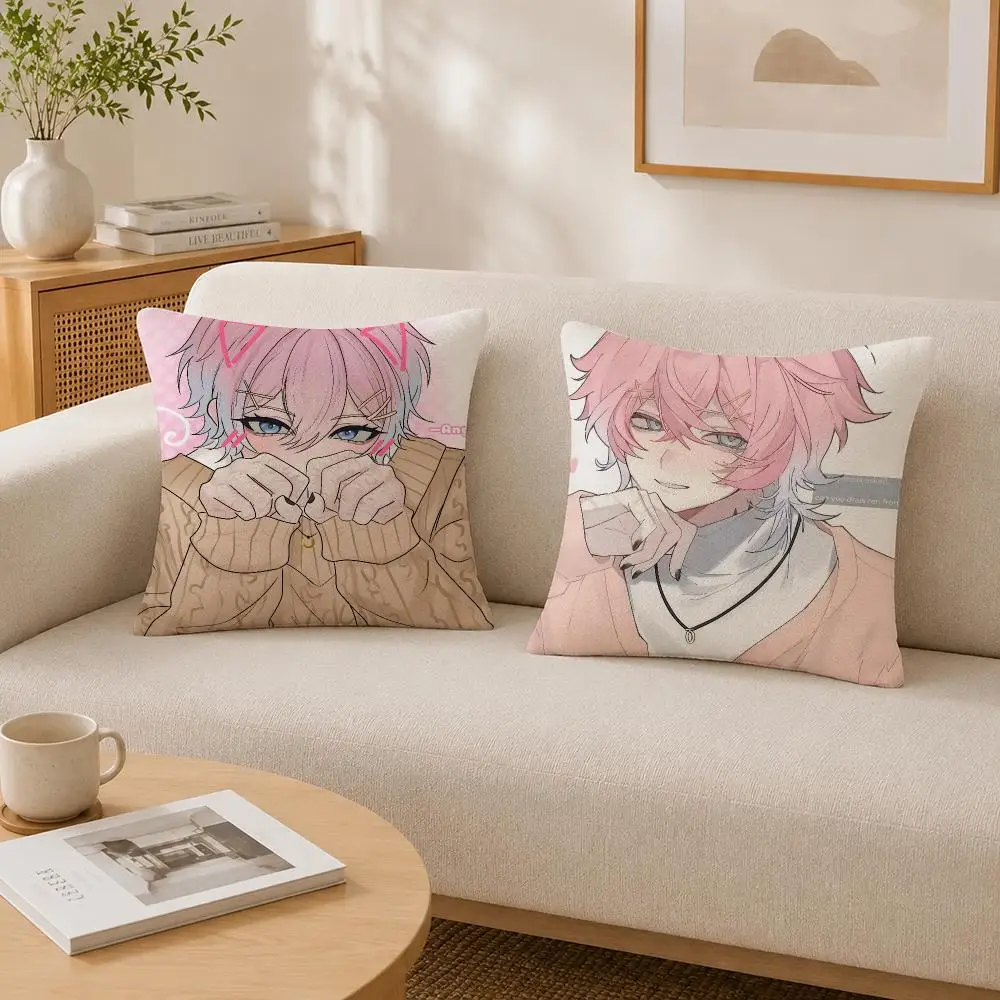 14 Days With You Ren Cushion Cover Soft Fluffy Short Plush Throw Decorative Cushion Covers for Sofa Bedroom Home Decor
