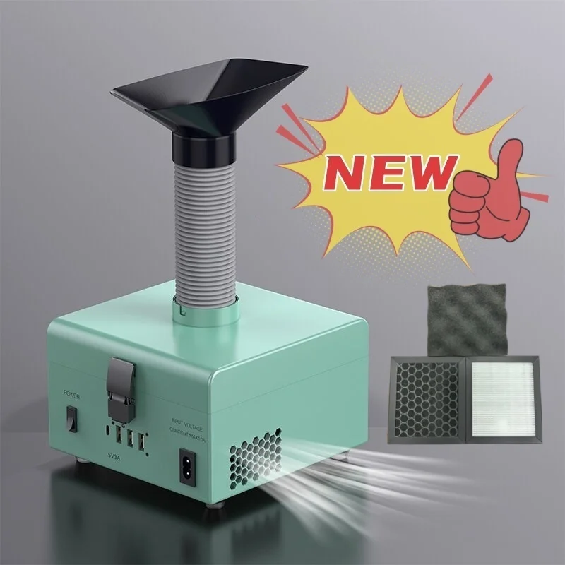 SIKO SK-102 150w Soldering Smoke Absorber ESD Fume Extractor LED Light Activated Carbon filter Sponge Solder Smoking Instrument