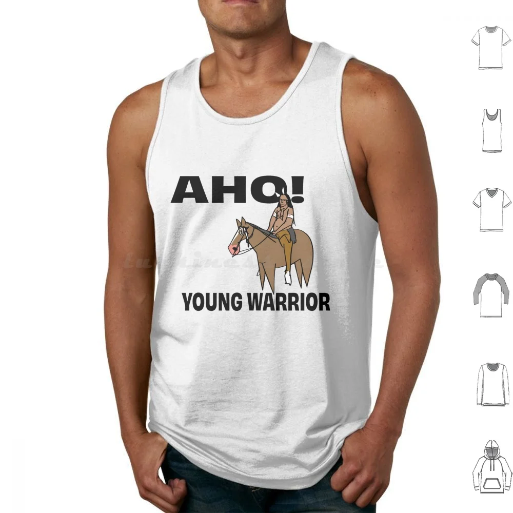 Aho Young Indigenous Dog Tank Tops Print Cotton Reservation Dogs Elva Guerra Tv Series Tv Show Hulu Elora Reservation Dogs