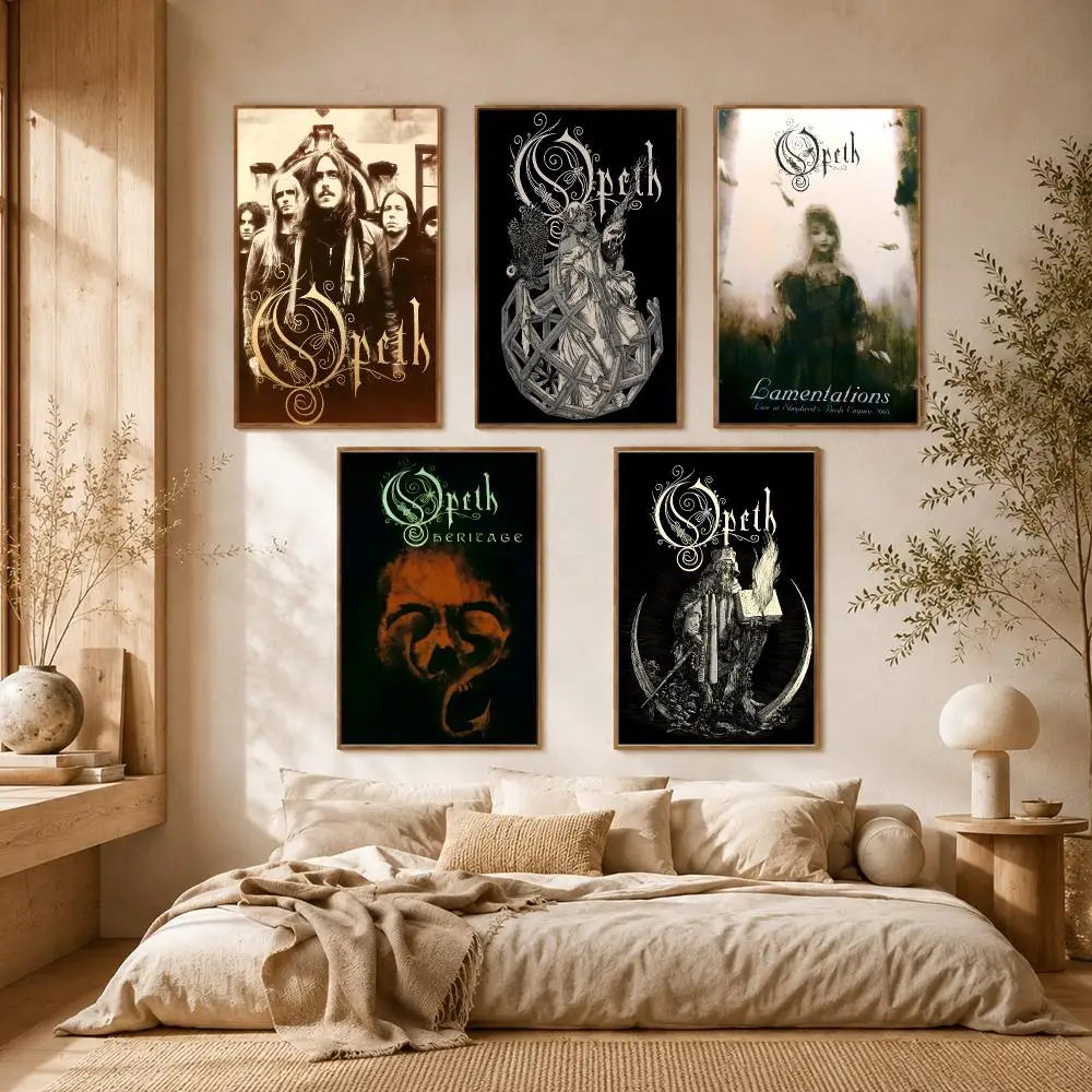 Opeth Band Progressive Poster Self-adhesive Advanced Aesthetic Printing Paper Wall Art for Living Room Home Decor