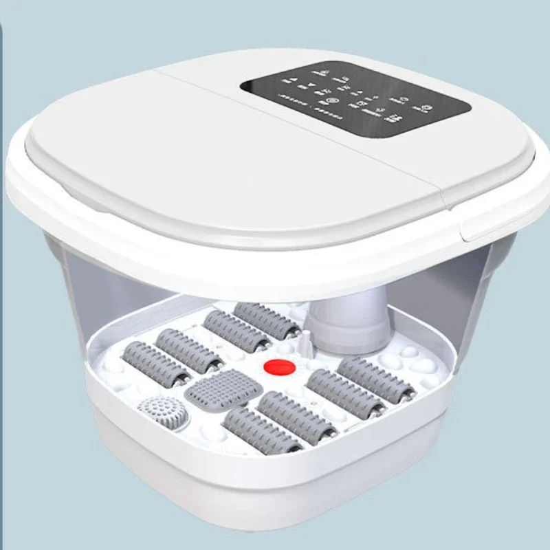Foldable Mugwort Pack Automatic Portable Foot Bath Temperature Control Foot Spa Home Folding Bucket Electric One Button Herbal