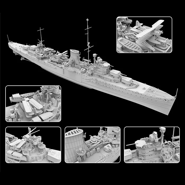 Flyhawk Assembly Model Kit FH1110S UK HMS Aas 1939 Luxury Edition 1/700