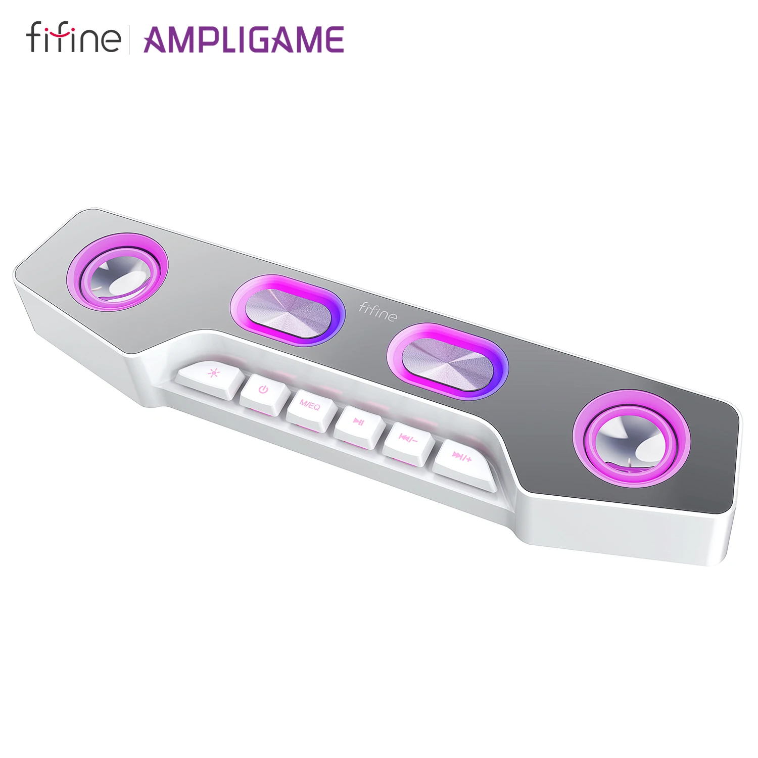 

Беспроводная игровая колонка Ampligame by RGB с 4 драйверами — Bluetooth/проводная связь, управление RGB, переключатель громкости и трека, для ПК/телефона-A16