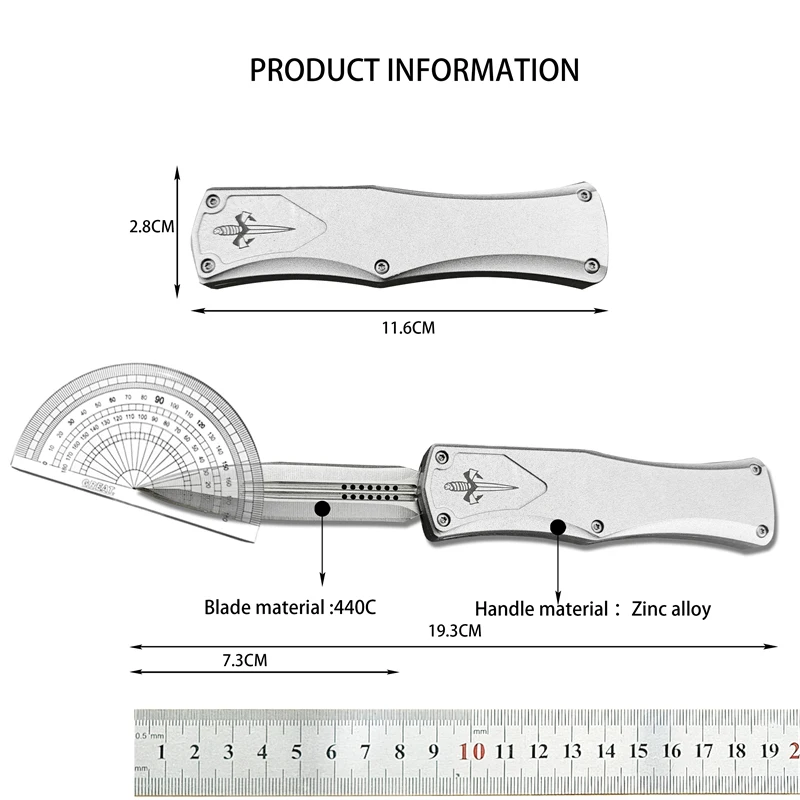 Ordinary version of Micro Technology Goddess Hera Zinc Outdoor Tactical EDC Survival Alloy Handle Assisted Flipper Folding Knife