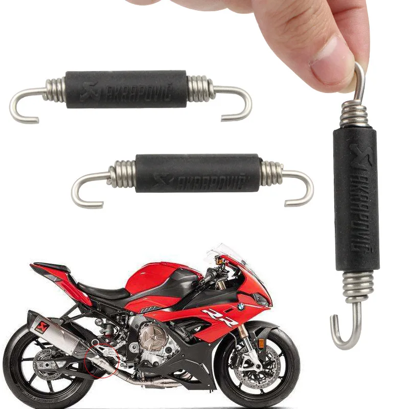 2PCS Motorcycle Modification and Thickened Hook Scorpio Exhaust Pipe Hook Exhaust Pipe Tension Spring Stainless Steel Extended