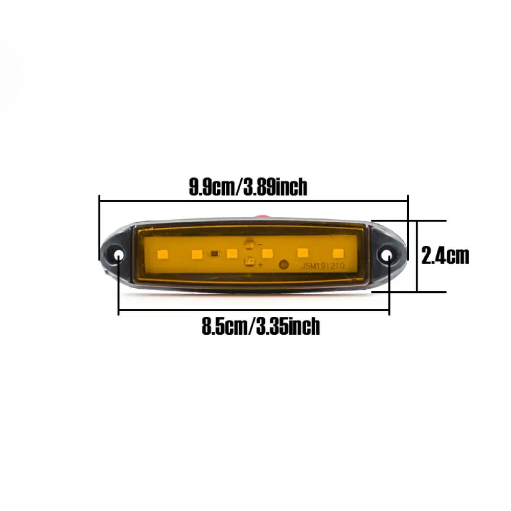 5/10pcs 24V 6 LED Car External Lights Side Marker Indicator Trailer Light Rear Side Lamp Auto Car Bus Truck Lorry 24V Car light