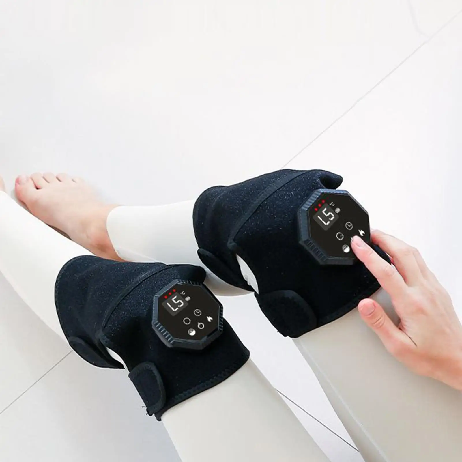 

Knee Massager Cordless Warmers Brace 5 Vibration Modes Leg Massager With Adjustable Strap For Women Grandma Grandpa Dad Mom