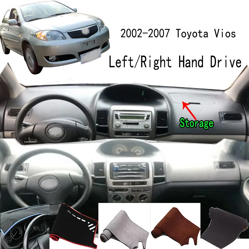 

For Toyota Vios P4 2002-2007 Dashmat Anti-Slip Dash Mat Dashboard Cover Instrument Panel Sunscreen Pad