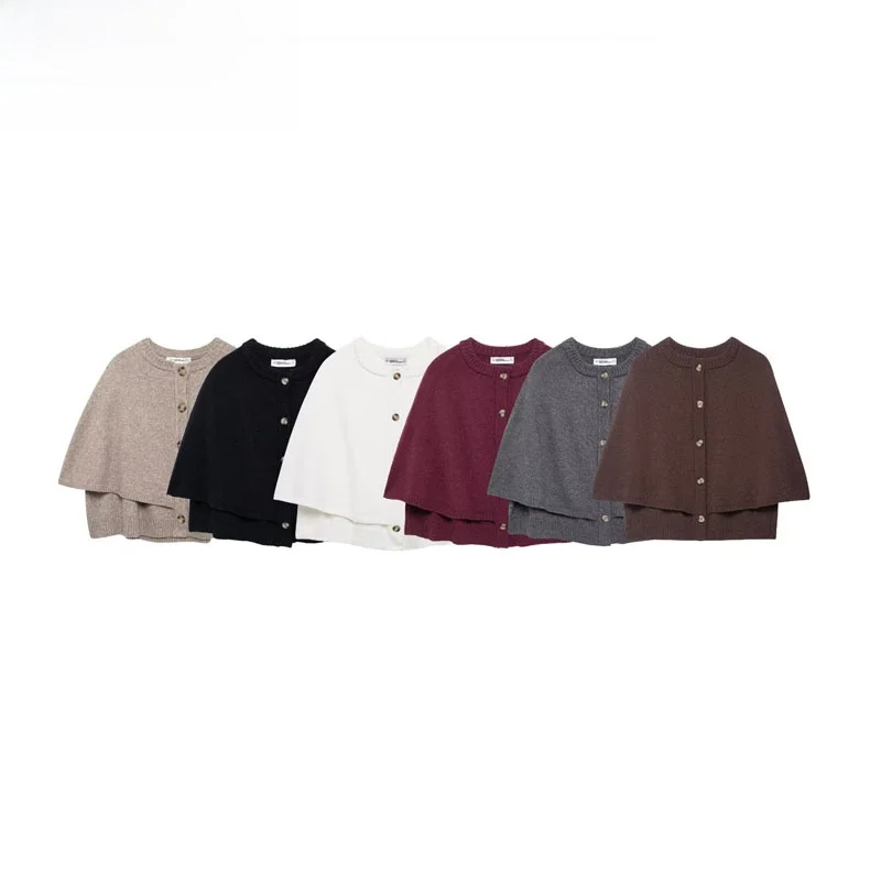 

Fashionable Casual Knitted Shawl Sweater ZR Style All-Match Autumn Winter New Arrival Women's Street Style Polyester Fiber