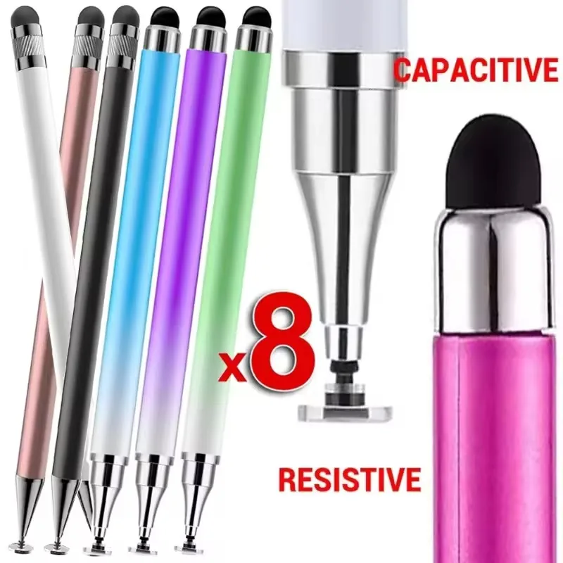 4-1PCS Double-Headed Universal Stylus Pen for iPad Tablet Android iOS Phone Drawing Writing Capacitive Screen Touch Stylus Pens