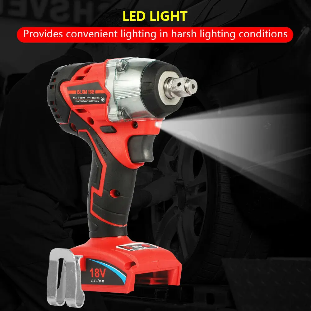 Imagem -04 - Chave de Impacto sem Escova sem Fio Ferramentas Elétricas Substituir Ferramenta Milwaukee Velocidades Chave de Torque 18v 350nm 2