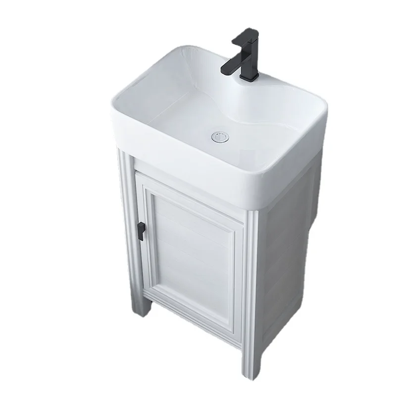 

ZL Bathroom Cabinet Floor-Type Narrow and Long Side Hand Washing Wash Wash Wash Gargle Ceramic Basin