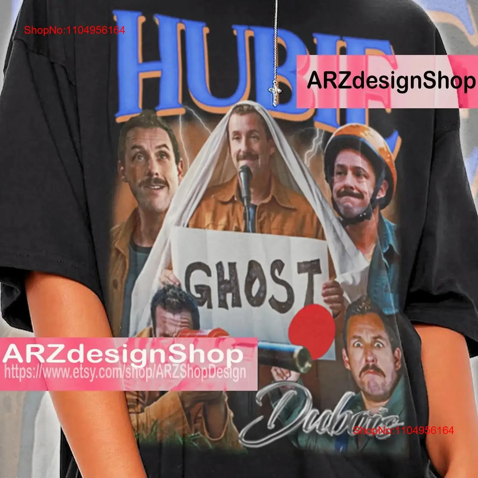 Limitado Hubie Dubois camiseta película de terror Vintage 90s personaje ARZ2 vintage lavado ligeramente homme Casual cómodo estirado