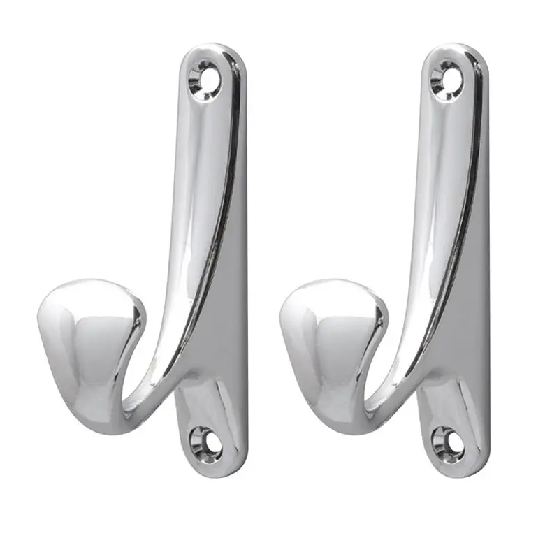 

-November 2Pcs Towel Hanger Storage Hooks Metal Cloths Rack Bathroom Robe Hook Towel Bathrobe Metal Wall Hook Home Hooks Easy In