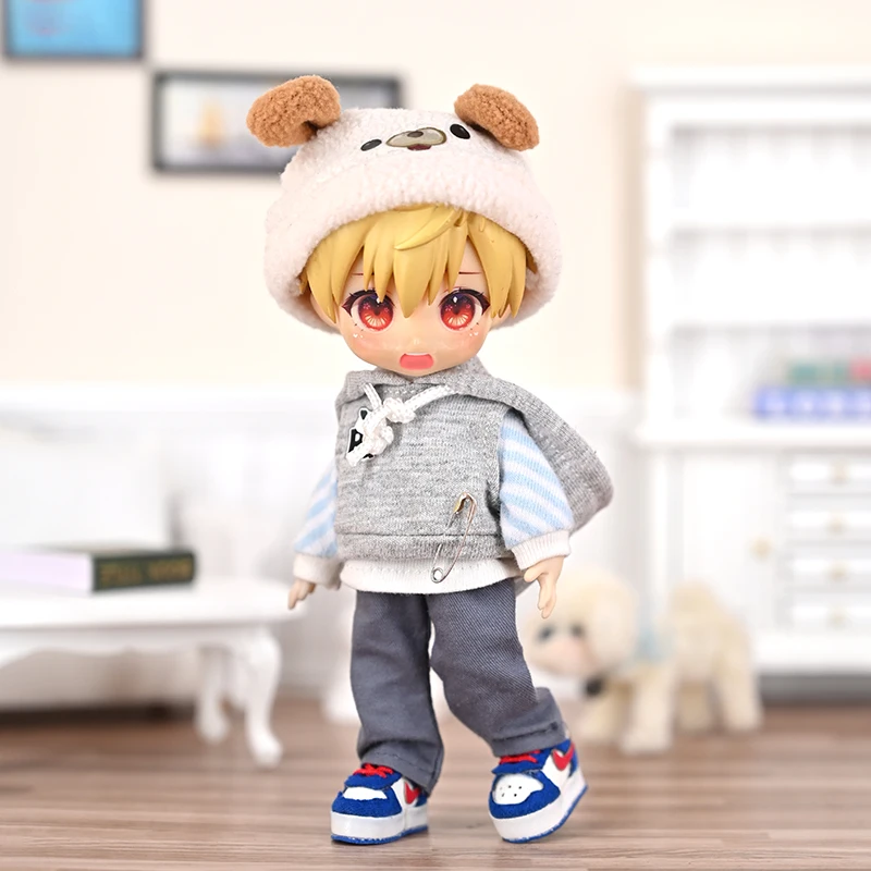 Ob11 인형 옷 P9 P10 Monobody Ufdoll Molly Ymy1/12Bjd Obitsu11 옷을위한 좋은 작은 개 미국 정장