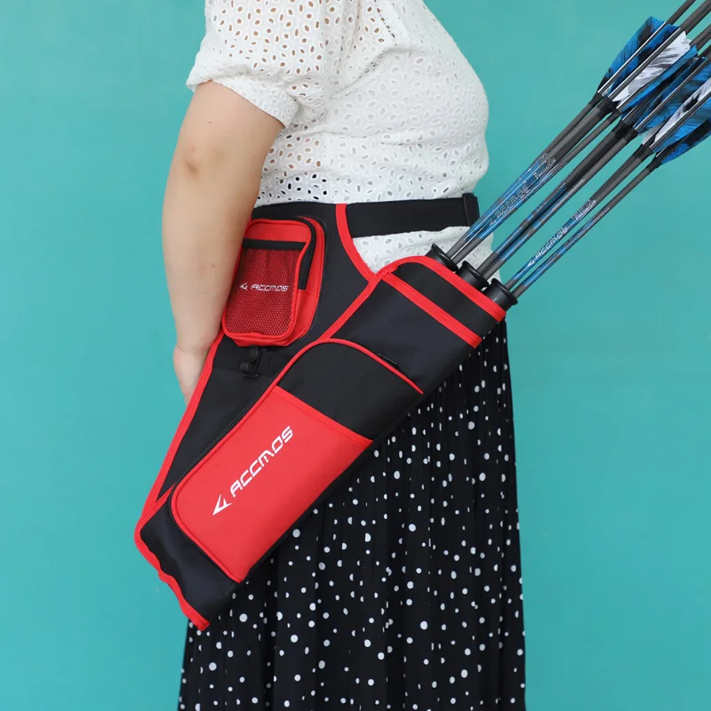 

ACCMOS Чехол для стрельбы из лука, 3-трубная сумка для колчана со стрелами с регулируемым ремнем для охотничьей стрельбы из изогнутого/блочного лука