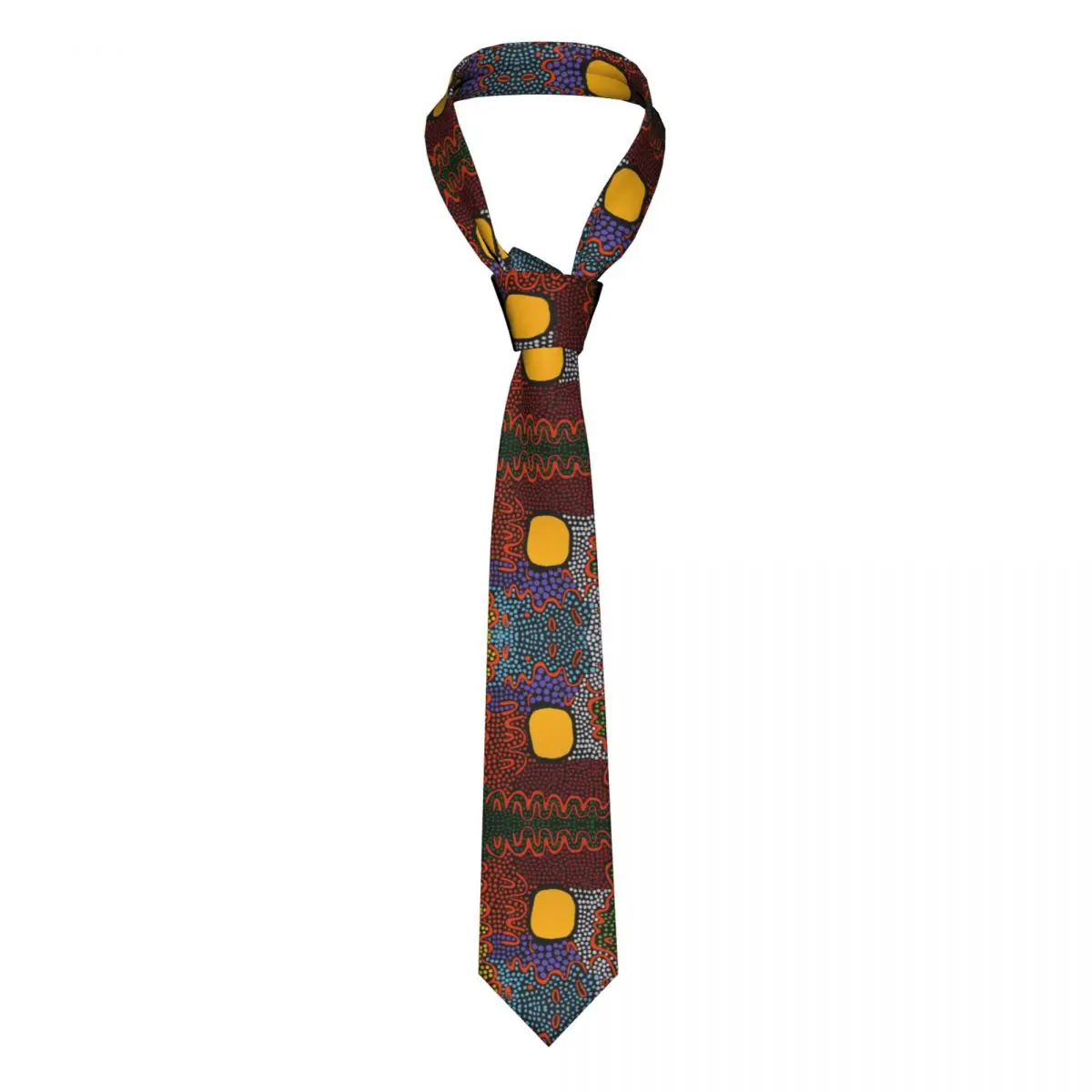 Classic Yayoi Kusama Art Neckties for Men Personalized Silk Colorful Polkadot Abstract Wedding Neck Tie