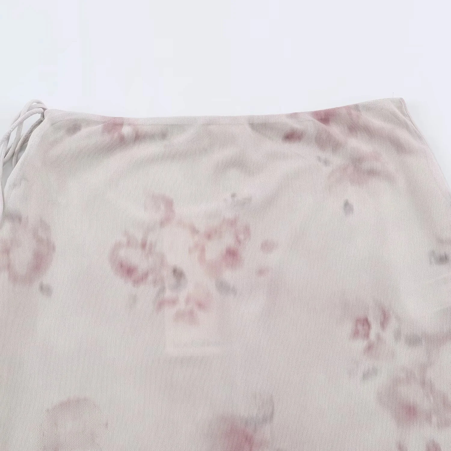 Fashionable Floral Silk Mesh Midi Skirt Women's Standard Fit A-Line Skirt mid Waist Polyester Fiber Printed Design