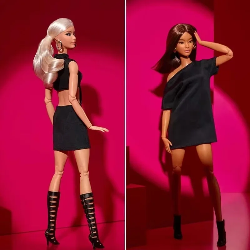 حقيقي 2025 جديد حار باربي فستان أسود صغير مجموعة 25 سنة سلسلة كلاسيكية أنيمي عمل أرقام سحر فتاة مهرجان الهدايا #2