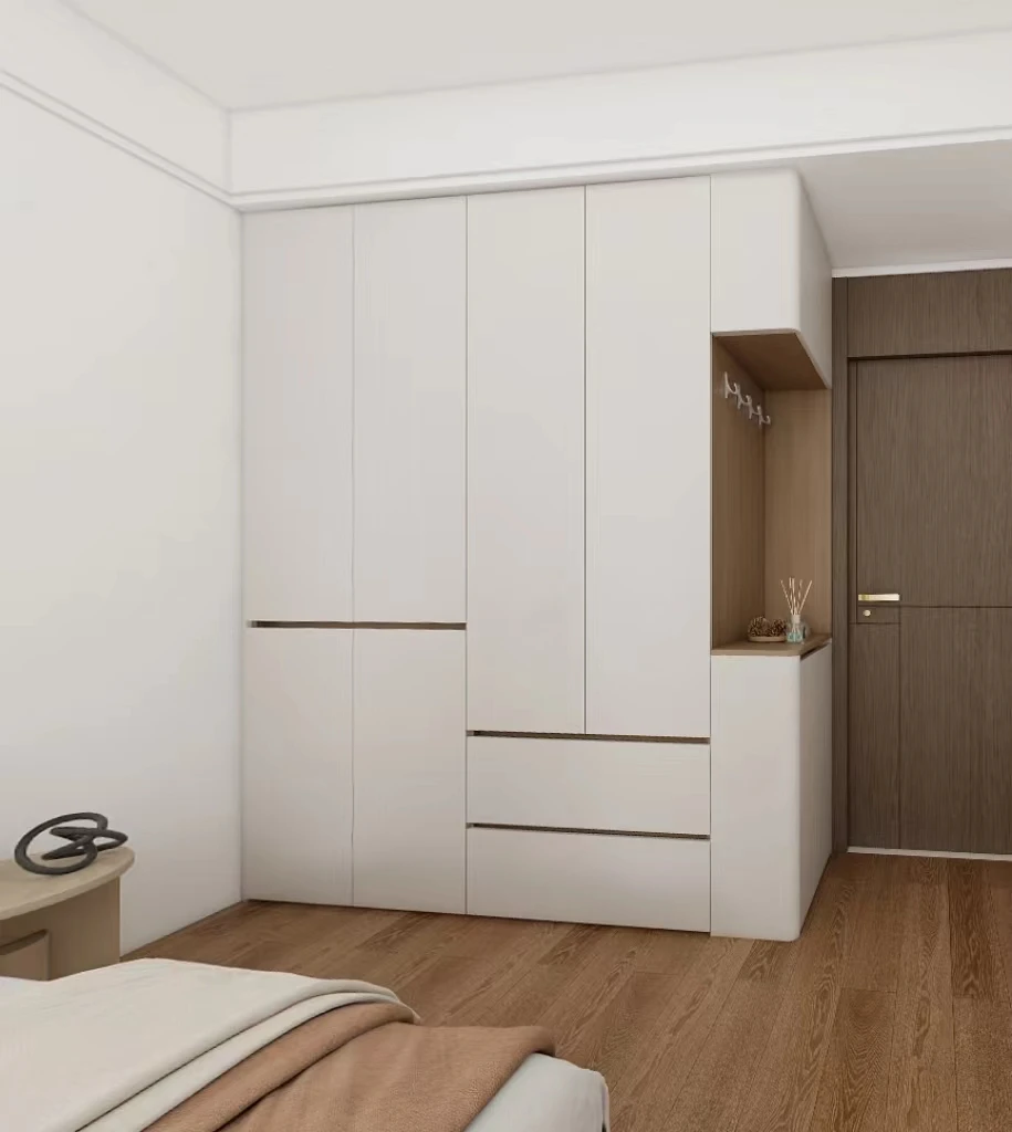 Modern Wooden Sliding Door Wardrobes for Home Bedrooms Large Storage Cabinets Closet with Small Rooms Stylish Designpromote sale