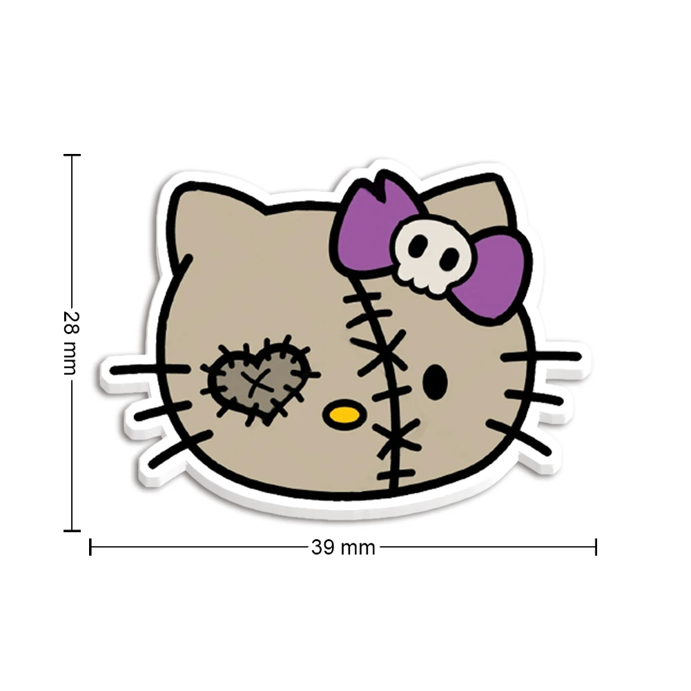 10pcs/lot Sanr Halloween Hello Cat Resin Planar Transparent Glitter Acrylic Flatback for Badge Hair Bow Keychain Decoration