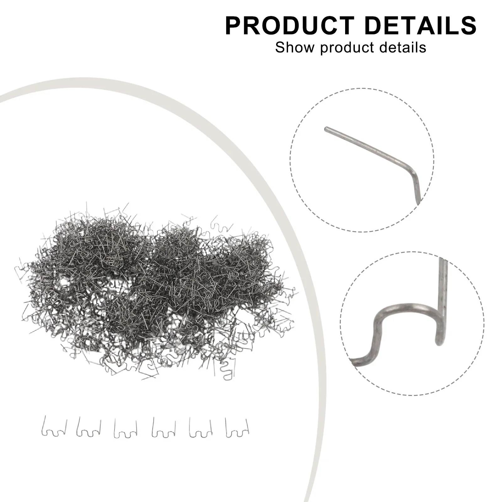 1000Pcs 0.6mm Welding S Wave Staples For Car Bumper  Plastic Stapler   Repair Kit   Welding Machine Bumper     Soldering Tools