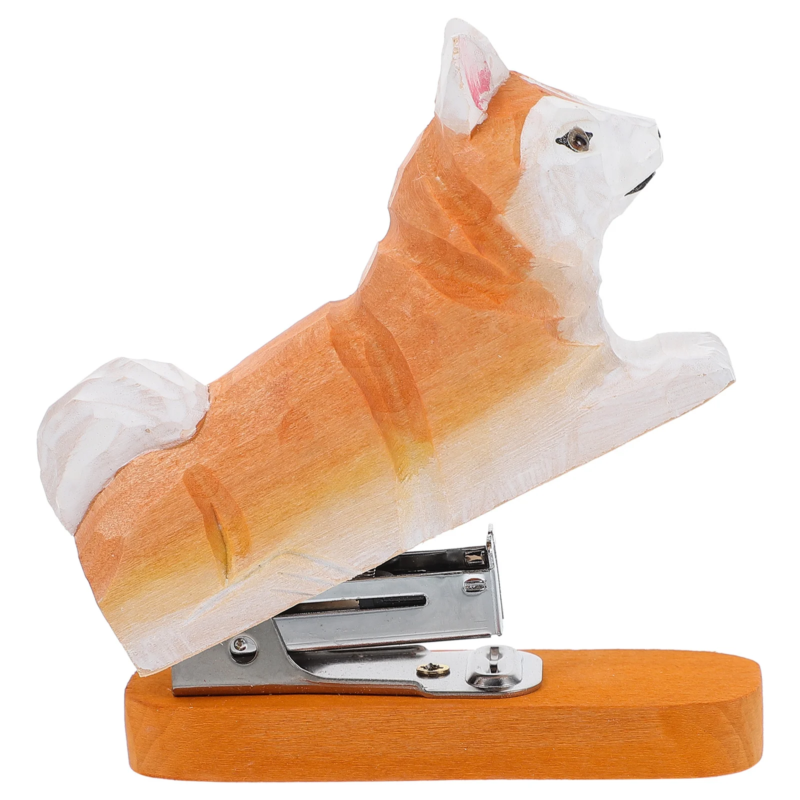 

Animal Shape Wooden Stapler Handmade Funny Office Paper Stapling Tool Decorative Stationery Cute Animal Desk Stapler Gift