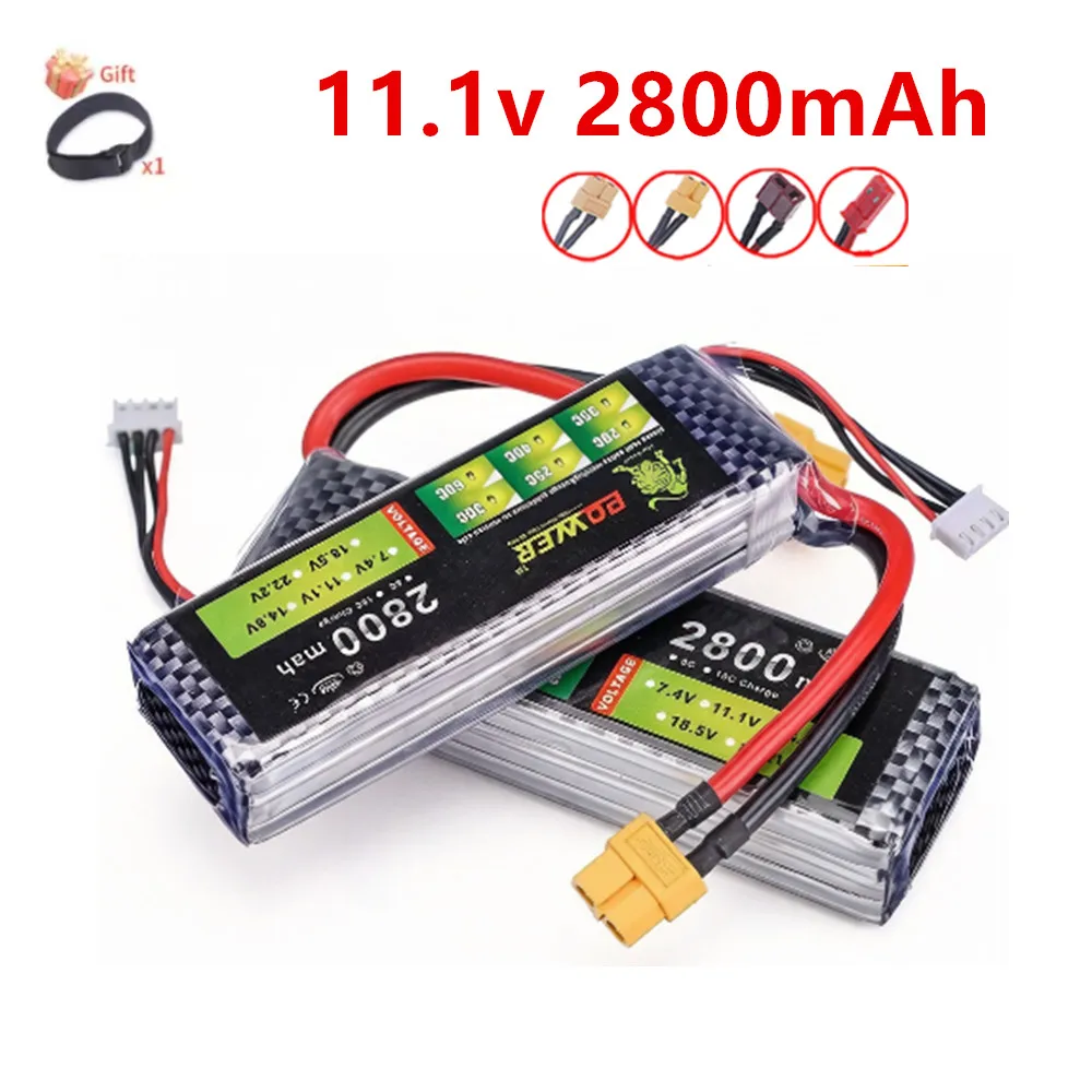 3S Rechargeable Lipo Battery 11.1V 2800mah 40C with T/XT60 C