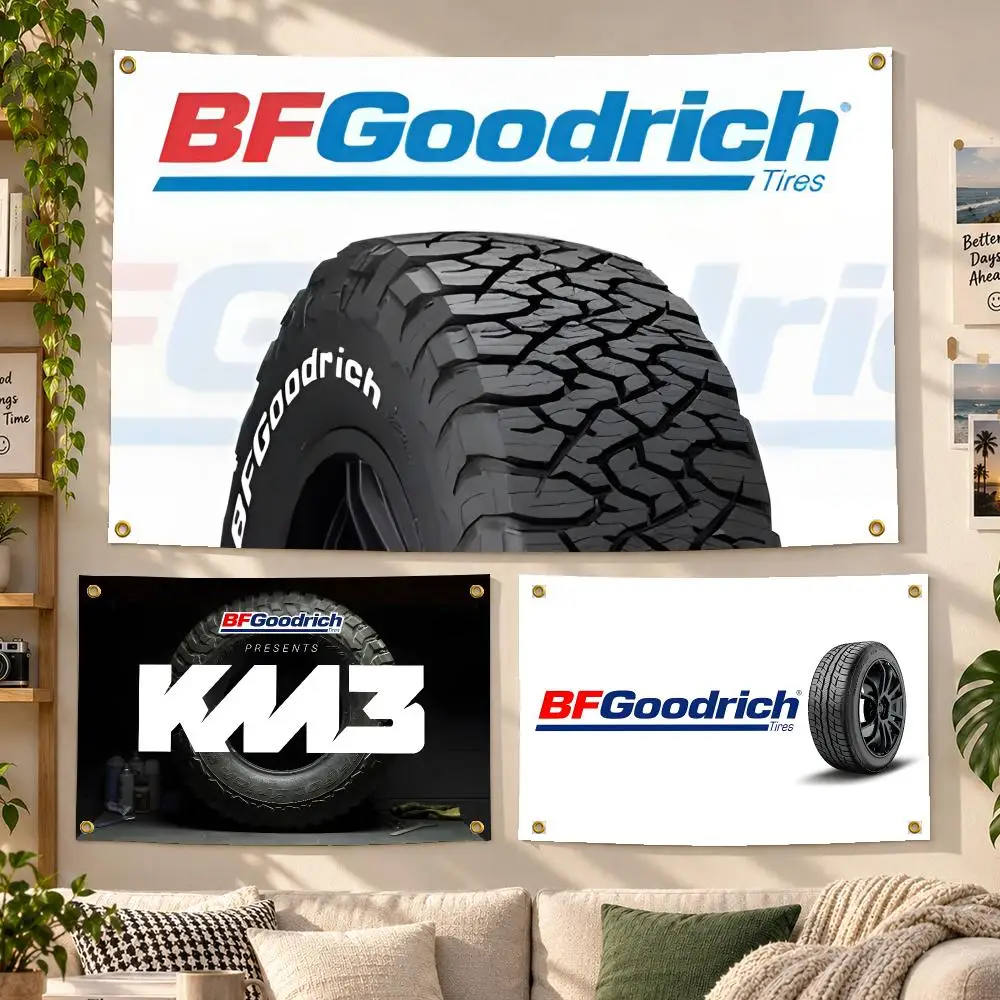 Tires BFGoodrich Off-Road Racing Fans Flags Personalized Banner Flag Room Dorm Camping Picnic Garage Bar Outdoor Wall Decor