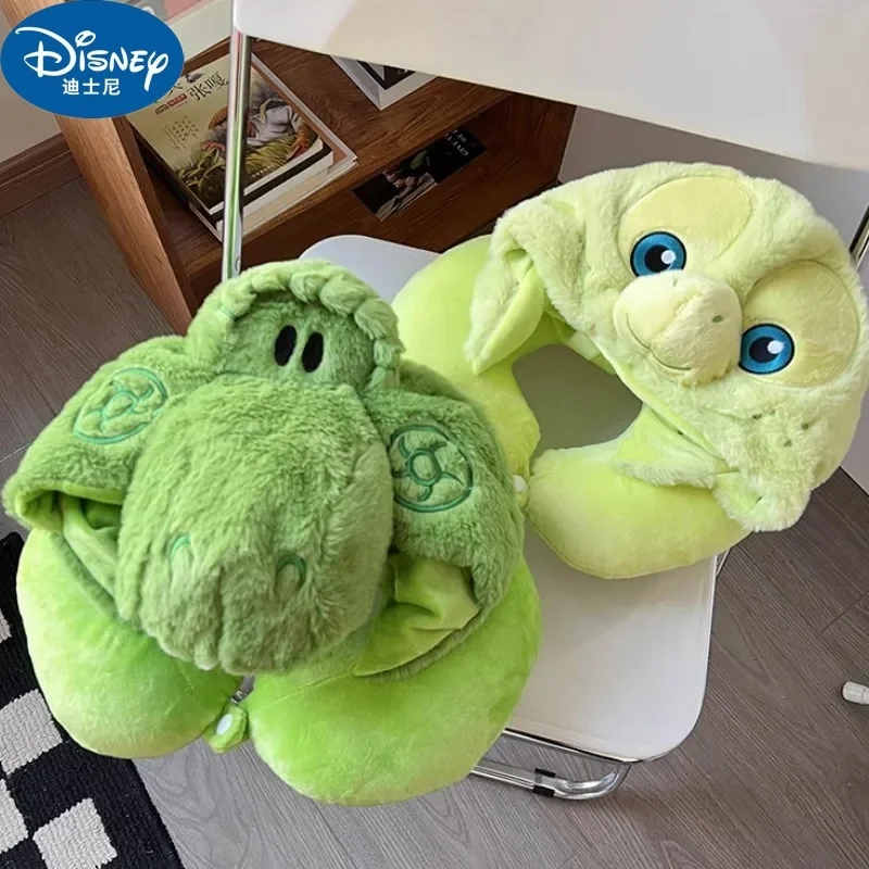 Cartoon Disney Olu Mel Rex Plush With A Hat Kawaii Neck Guard Travel Office Afternoon Nap U-Shaped Pillow Anime Birthday Gifts