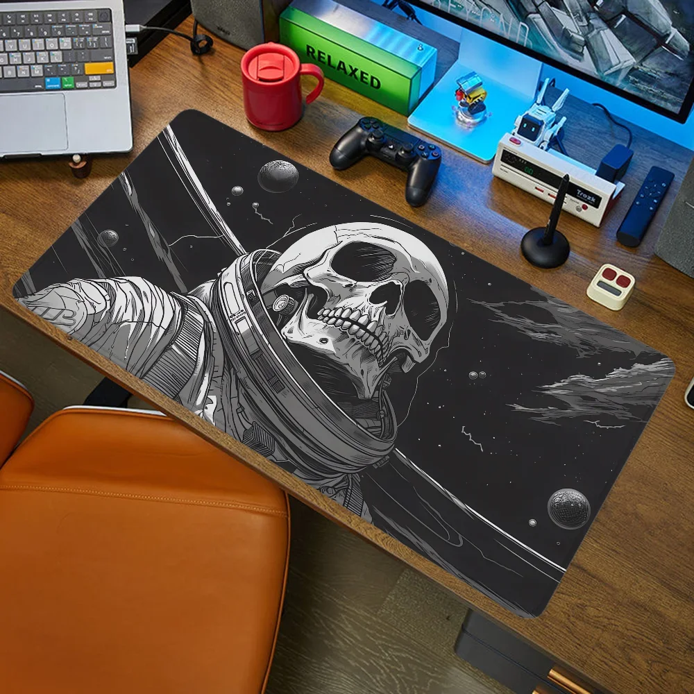 Large Mouse Pad SKELETON ASTRONAUT Mousepad 900x400 Gaming Keyboard Pc Gamer Desktops Desk Pad Accessories Office Computer Mat