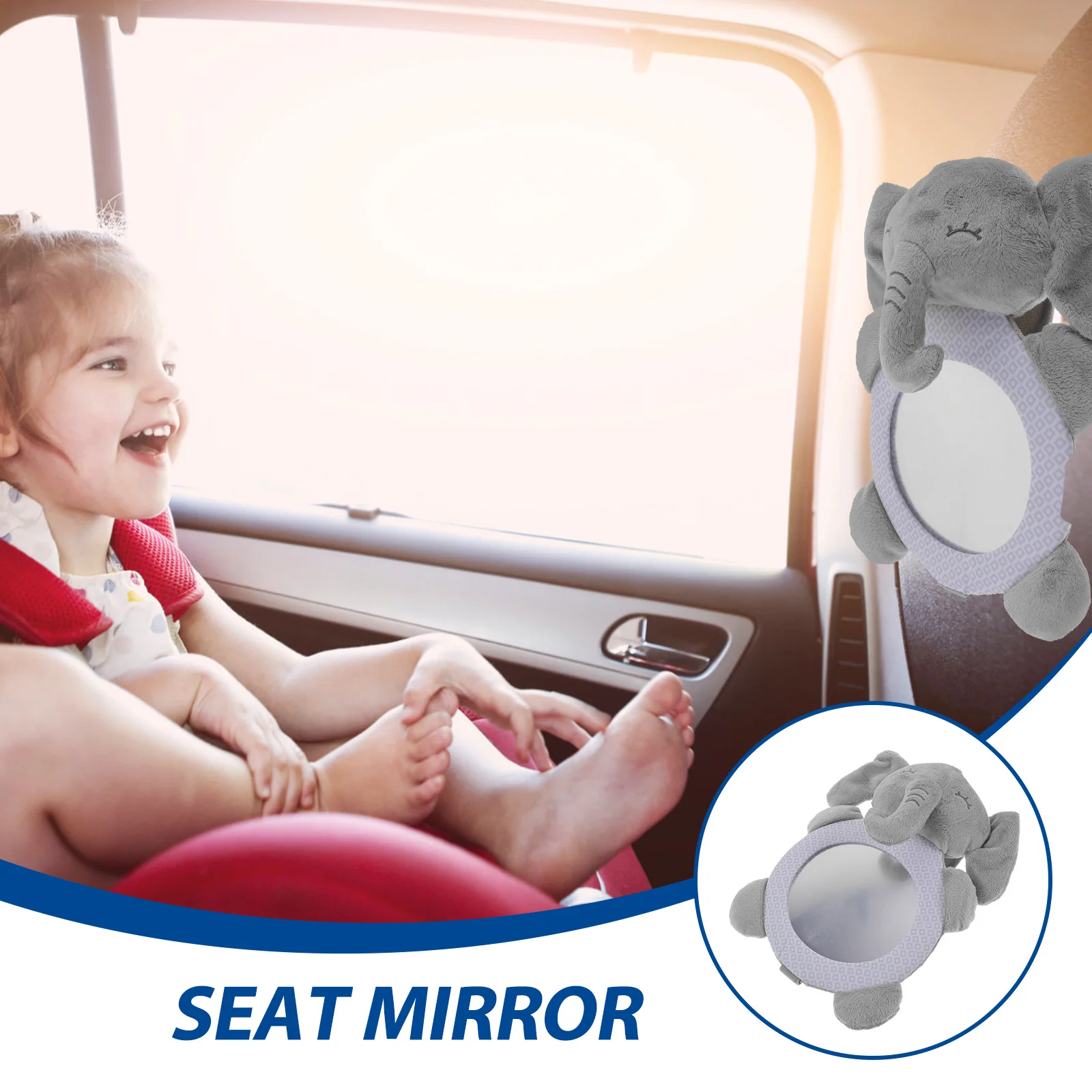 

Car Mirror Rear Facing Durable Soft Flannel Material Safety Observation Mirror for Car Seat Rear Facing Use