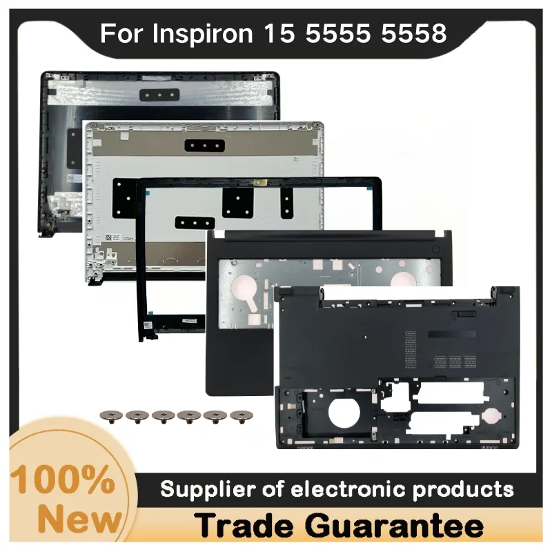 New For Kailxuling Inspiron 15 5555 5558 LCD Back Cover Front Bezel Palmrest Lower Bottom Top Panel No Touch Laptop Case
