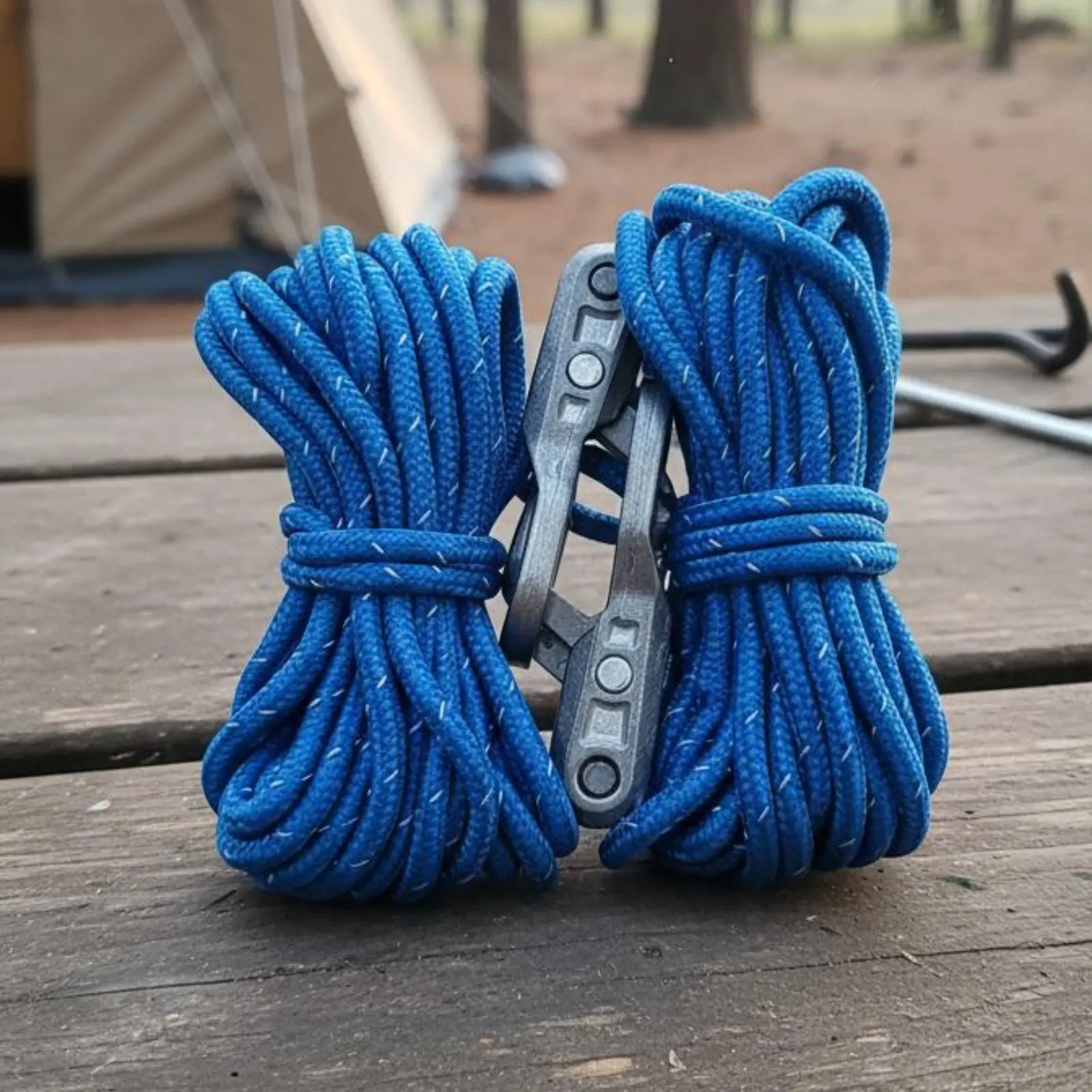 6 Pieces Paracord Tensioner Long-Lasting Cord Tightener Carabiner Rope Clamp Adjustable Tie down Tool High Strength for Hiking