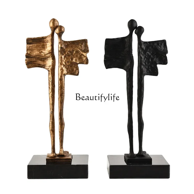 

ls 18Nordic modern couple figure ornament art TV cabinet decoration
