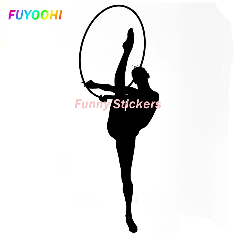 

FUYOOHI Play Stickers Personality Creative Car Sticker Gymnastic Girls Sport Acrobatics Ribbons Vinyl Accessories PVC Decal