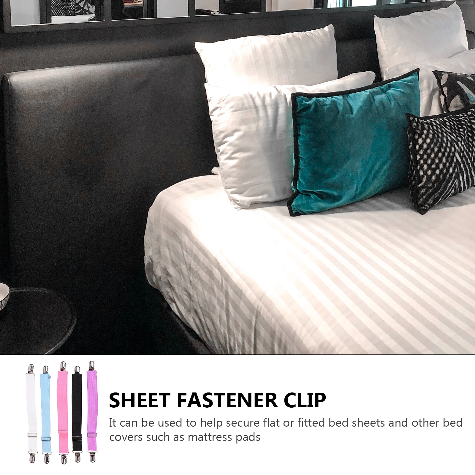 

5 Pcs Mattress Quilt Fastening Buckle Bedding Accessories Cover Anti-slip Clips for Linen Securing Fixing Strap Miss
