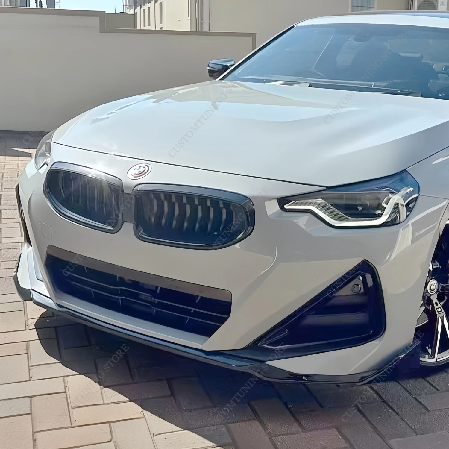 

Gloss Black MP Style Front Bumper Splitter Lip Spoiler Diffuser Retroft For Bmw G42 220i 220d 230i Coupe M Sport 2022-2025