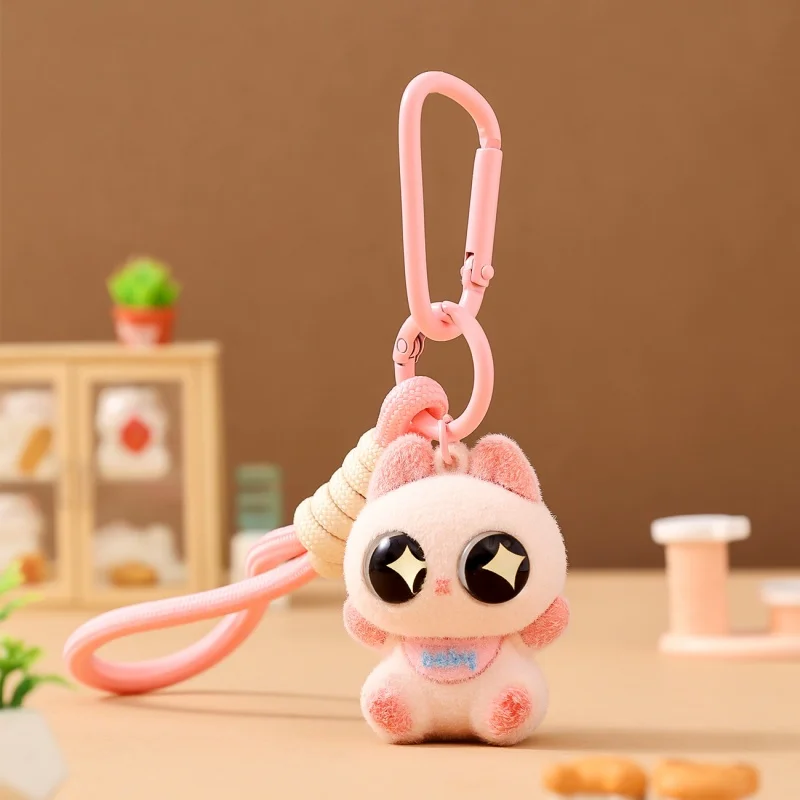 Schattige kat massaal pop sleutelhanger kawaii roze kleine Siam pop Lanyard touw Geschikt voor tassen voor verjaardag kerstcadeau