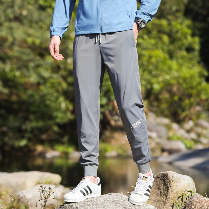 Men's summer casual pants, thin and quick drying, breathable and cool, versatile men's clothing, outdoor sports pants