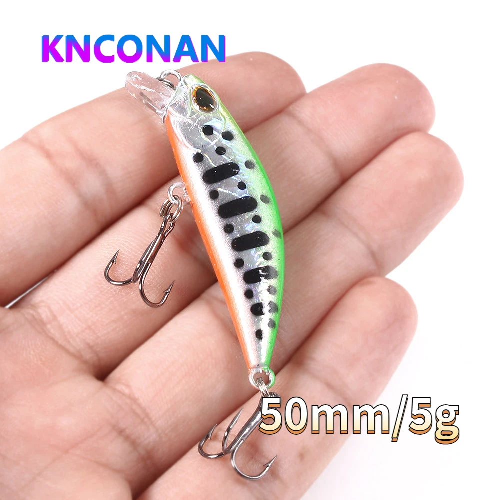 

50mm 5g Mini Sinking Minnow Fishing Lures Jerkbait Twitch Wobbler Artificial Hard Baits for Peche Trout Plastic Swimbait Tackle