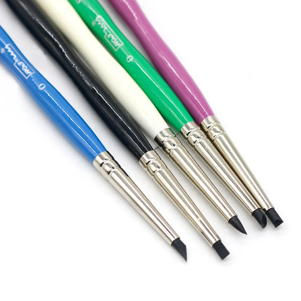5Pcs Dental Lab Composite Silicone Resin Brush Pens Dentistry Products For Adhesive Resin Porcelain Teeth Denture Dentist Tools