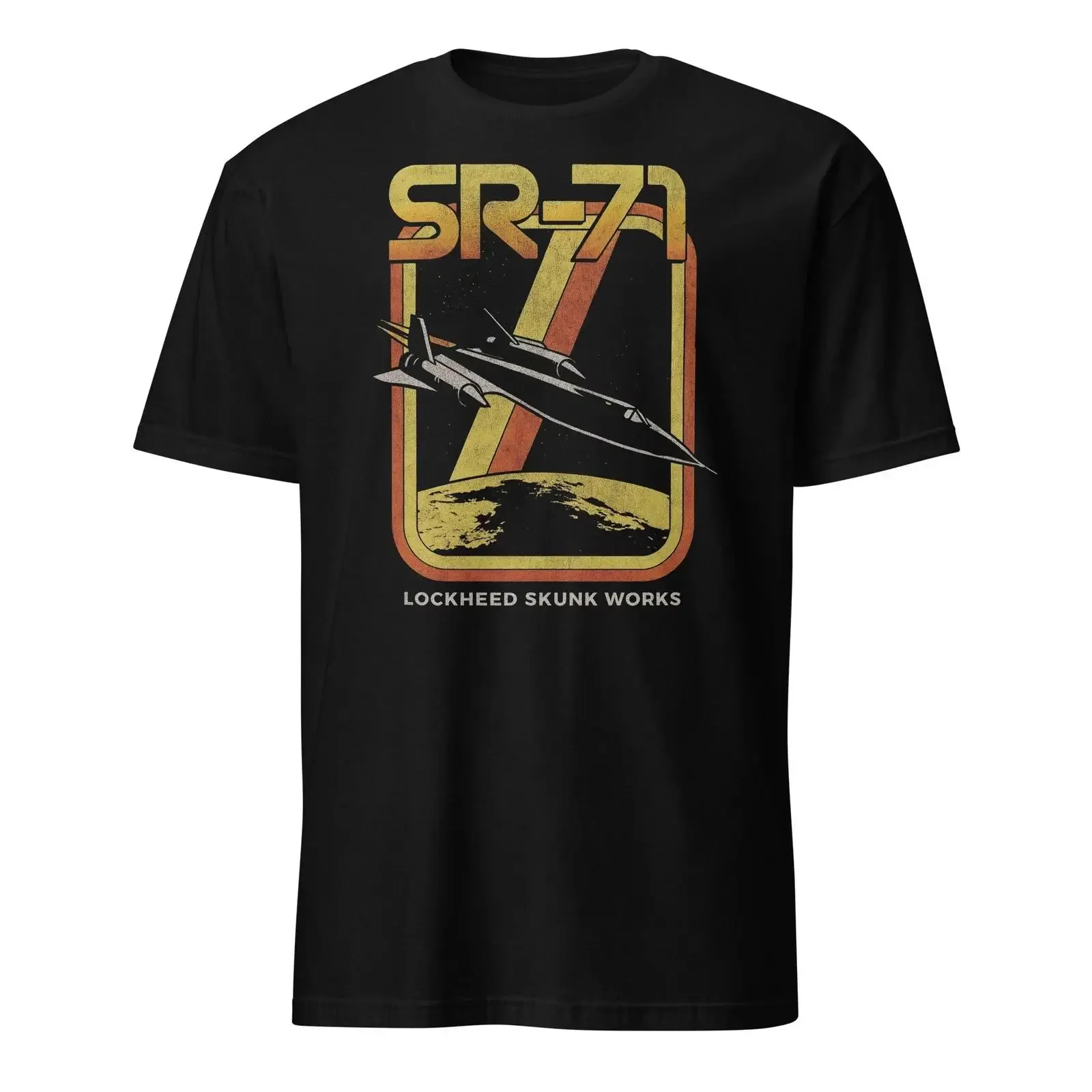 SR 71 Blackbird Retro Lockheed Skunk Works Vintage Military Jet T Shirt vintage Washed Casual graphic Stylish Breathable Soft
