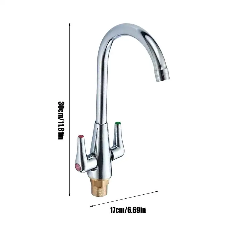 Смесители для кухни с двумя ручками, 2-ручный кухонный смеситель для автофургона, аксессуары для дома и сада для семьи, ванной комнаты, сада, коммерческих друзей