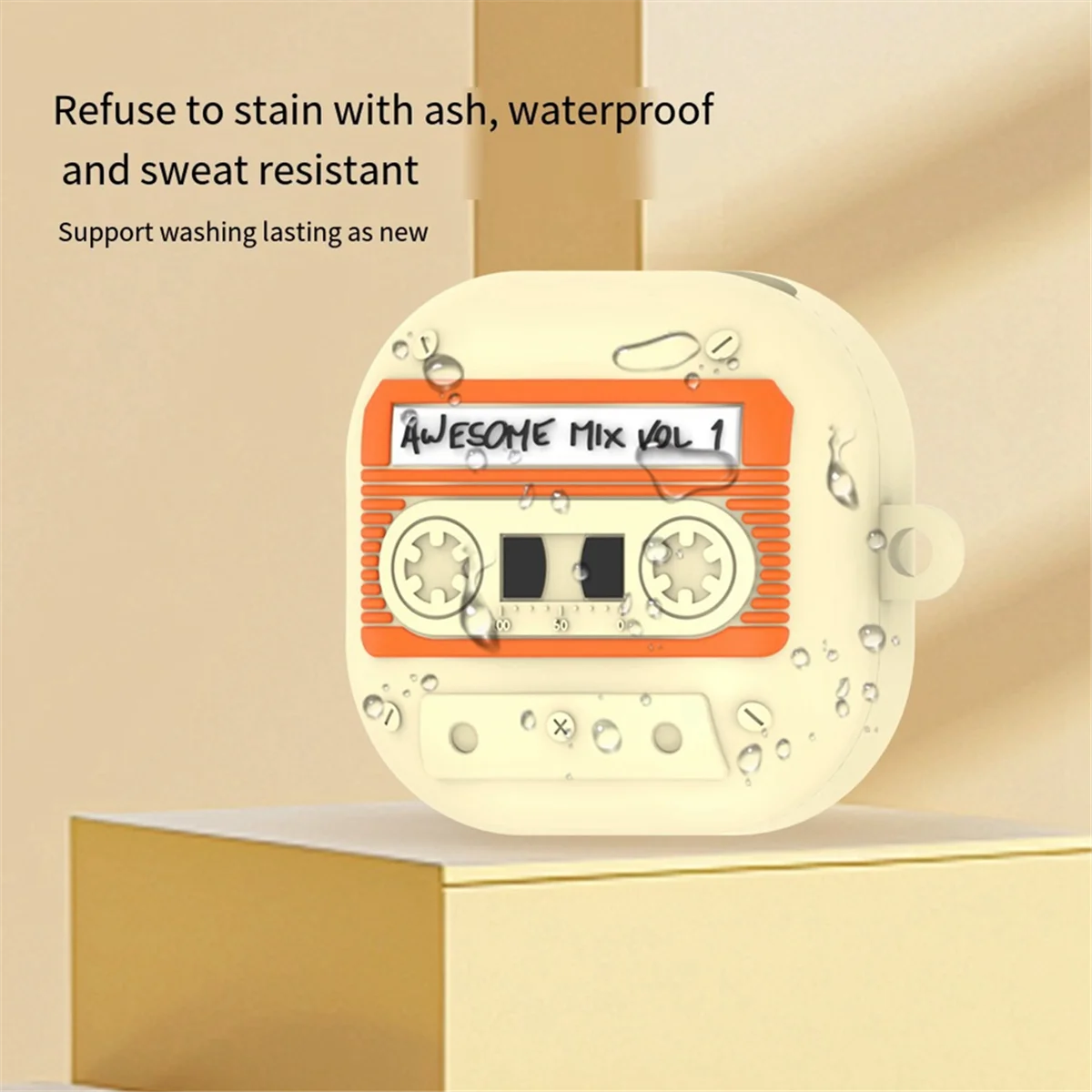 Suitable Galaxy Buds FE/Live/Pro/2 Bluetooth Headphone Protective Cover Cartoon Retro Tape